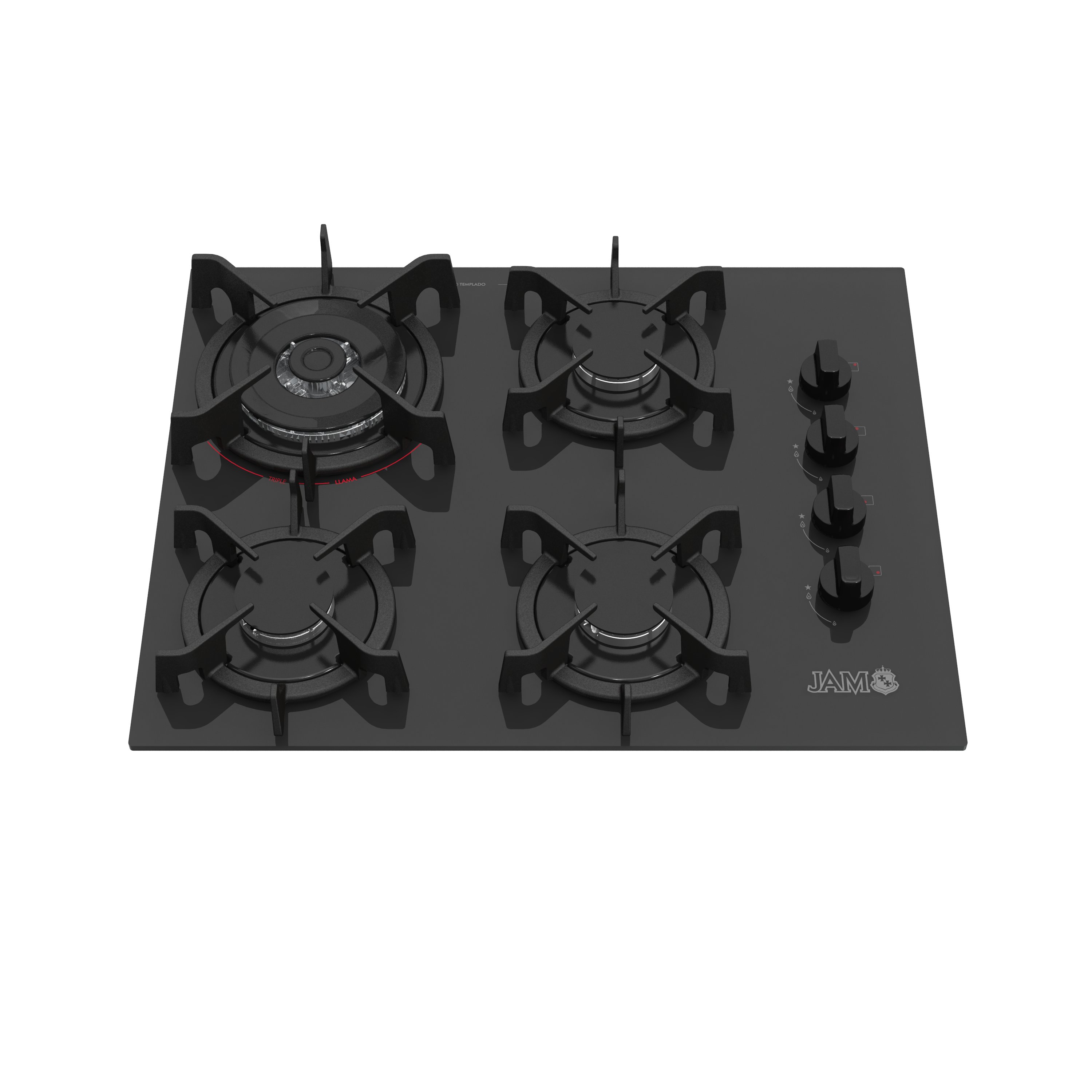 Cocina Anafe Premium Empotrable con parrilla de hierro fundido JAM 4H